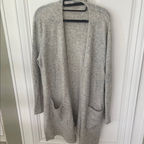 Madewell Sweaters - Madewell Long Grey Cardigan in Cozy Wool & Alpaca Blend Yarn sz S Lounge